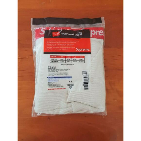 Supreme Hanes Thermal Pants  (1 Pack) FW19, Medium - Picture 2 of 2